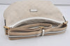 Authentic GUCCI Shoulder Cross Body Bag GG Canvas Leather 181092 White 1838I