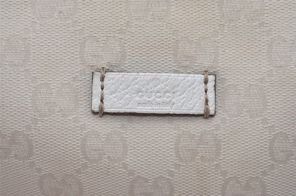Authentic GUCCI Shoulder Cross Body Bag GG Canvas Leather 181092 White 1838I