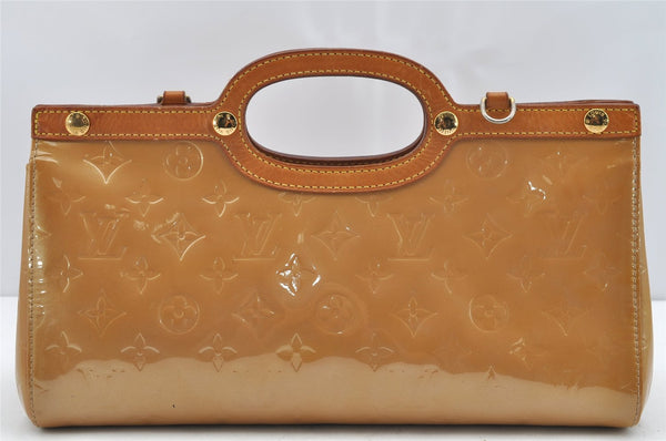 Authentic Louis Vuitton Vernis Roxbury Drive 2Way Hand Bag Beige M91372 LV 1839I