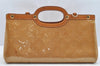 Authentic Louis Vuitton Vernis Roxbury Drive 2Way Hand Bag Beige M91372 LV 1839I