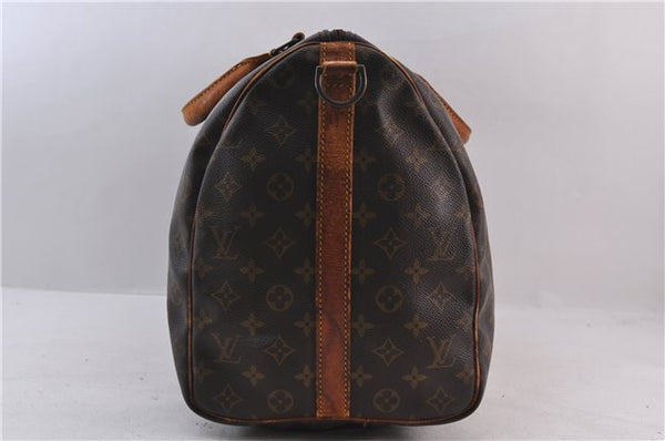 Auth Louis Vuitton Monogram Keepall Bandouliere 50 Boston Bag M41416 LV 1840D