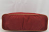 Authentic HERMES Bolide Pouch TGM Clutch Bag Canvas Leather Red 1841I