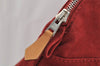 Authentic HERMES Bolide Pouch TGM Clutch Bag Canvas Leather Red 1841I