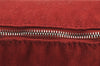 Authentic HERMES Bolide Pouch TGM Clutch Bag Canvas Leather Red 1841I