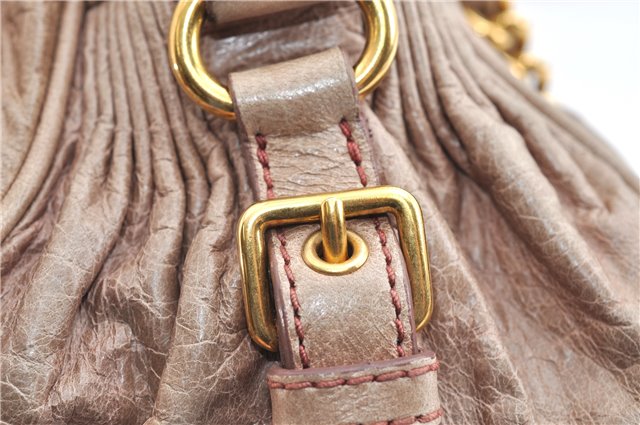 Authentic MIU MIU Vintage Leather Shoulder Hand Bag Purse Pink 1842G