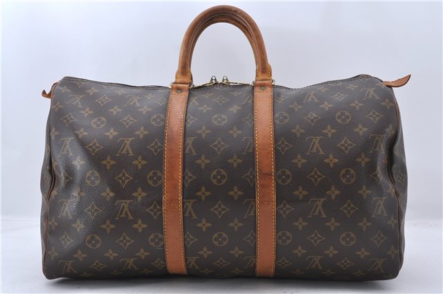 Authentic Louis Vuitton Monogram Keepall 45 Boston Bag M41428 LV 1843D