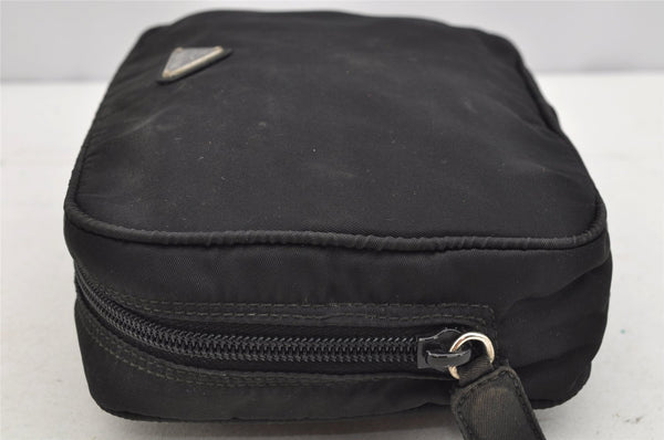 Authentic PRADA Vintage Nylon Tessuto Pouch Purse Black 1843I