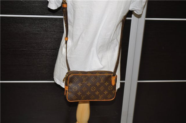 Auth Louis Vuitton Monogram Marly Bandouliere Shoulder Cross Bag M51828 LV 1844D