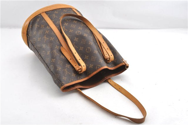 Authentic Louis Vuitton Monogram Bucket GM Shoulder Tote Bag M42236 LV 1844G