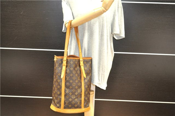 Authentic Louis Vuitton Monogram Bucket GM Shoulder Tote Bag M42236 LV 1844G