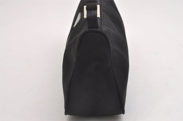 Authentic PRADA Vintage Nylon Tessuto Hand Bag Pouch Purse Black 1844I