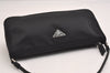 Authentic PRADA Vintage Nylon Tessuto Hand Bag Pouch Purse Black 1844I
