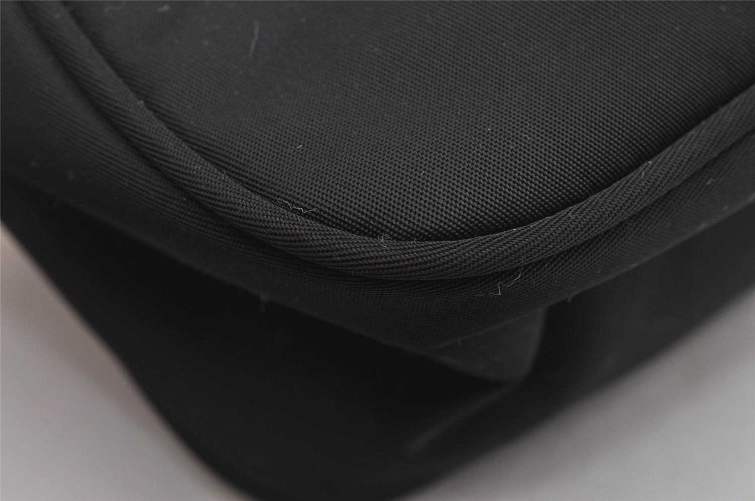 Authentic PRADA Vintage Nylon Tessuto Hand Bag Pouch Purse Black 1844I
