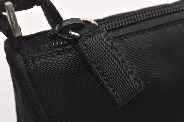 Authentic PRADA Vintage Nylon Tessuto Hand Bag Pouch Purse Black 1844I