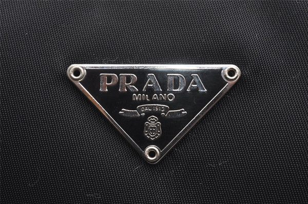 Authentic PRADA Vintage Nylon Tessuto Hand Bag Pouch Purse Black 1844I