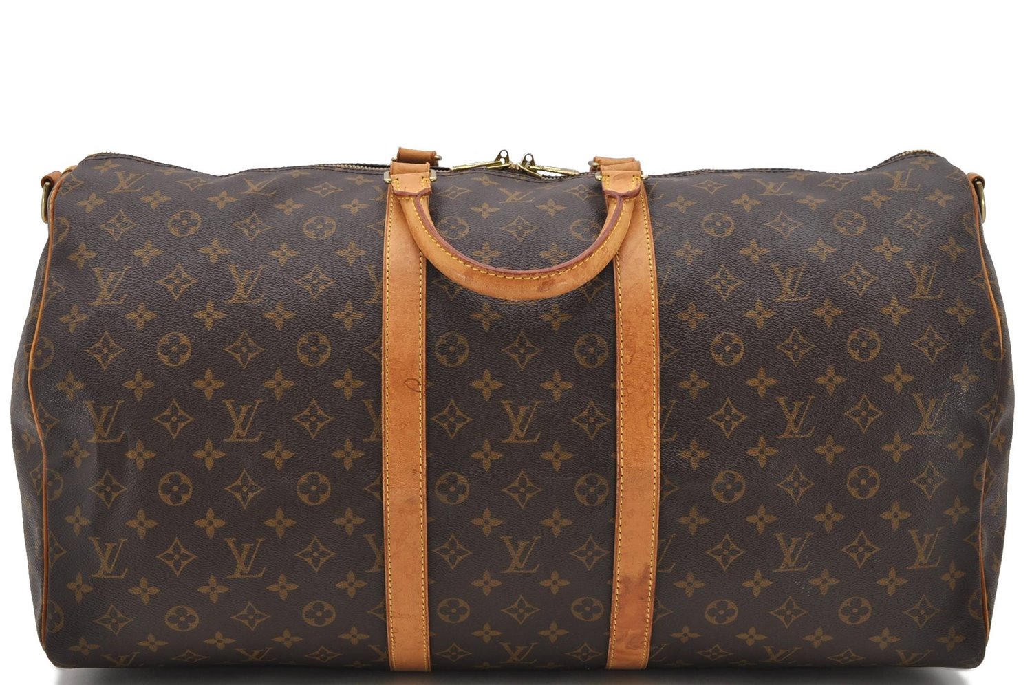 Auth Louis Vuitton Monogram Keepall Bandouliere 55 Boston Bag M41414 LV 1845D