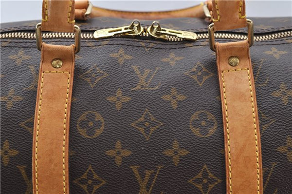 Auth Louis Vuitton Monogram Keepall Bandouliere 55 Boston Bag M41414 LV 1845D