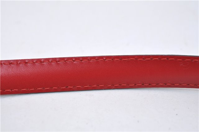 Authentic Louis Vuitton Leather Shoulder Strap Red 40.2-47.2