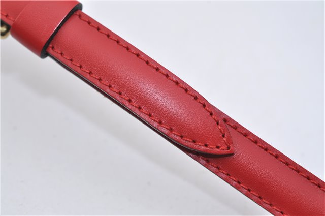 Authentic Louis Vuitton Leather Shoulder Strap Red 40.2-47.2