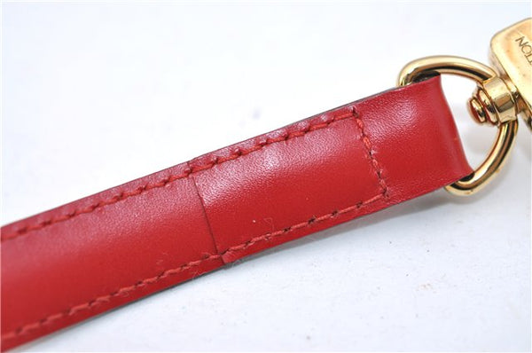 Authentic Louis Vuitton Leather Shoulder Strap Red 40.2-47.2" LV 1845F