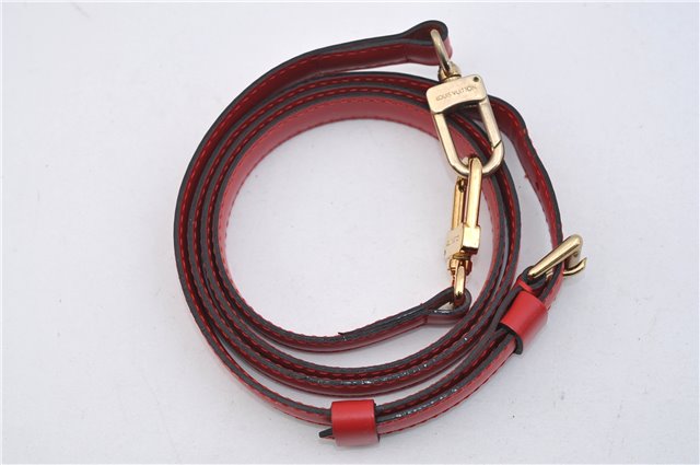 Authentic Louis Vuitton Leather Shoulder Strap Red 40.2-47.2