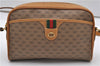 Auth GUCCI Web Sherry Line Micro GG Shoulder Bag PVC Leather Brown Junk 1845G