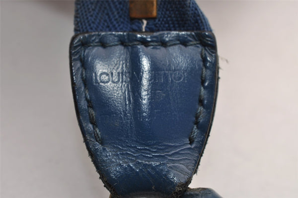 Authentic Louis Vuitton Epi Pochette Accessoires Pouch Blue M52945 LV 1845I
