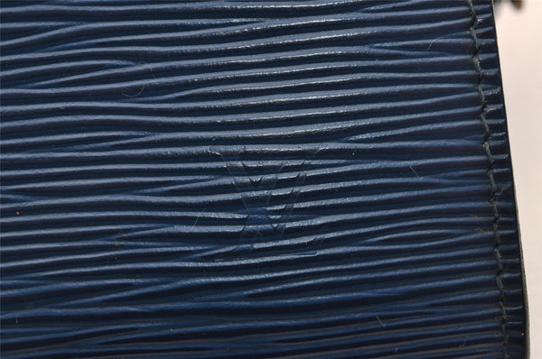 Authentic Louis Vuitton Epi Pochette Accessoires Pouch Blue M52945 LV 1845I