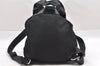 Authentic PRADA Vintage Nylon Tessuto Leather Drawstring Backpack Black 1846I