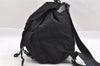 Authentic PRADA Vintage Nylon Tessuto Leather Drawstring Backpack Black 1846I