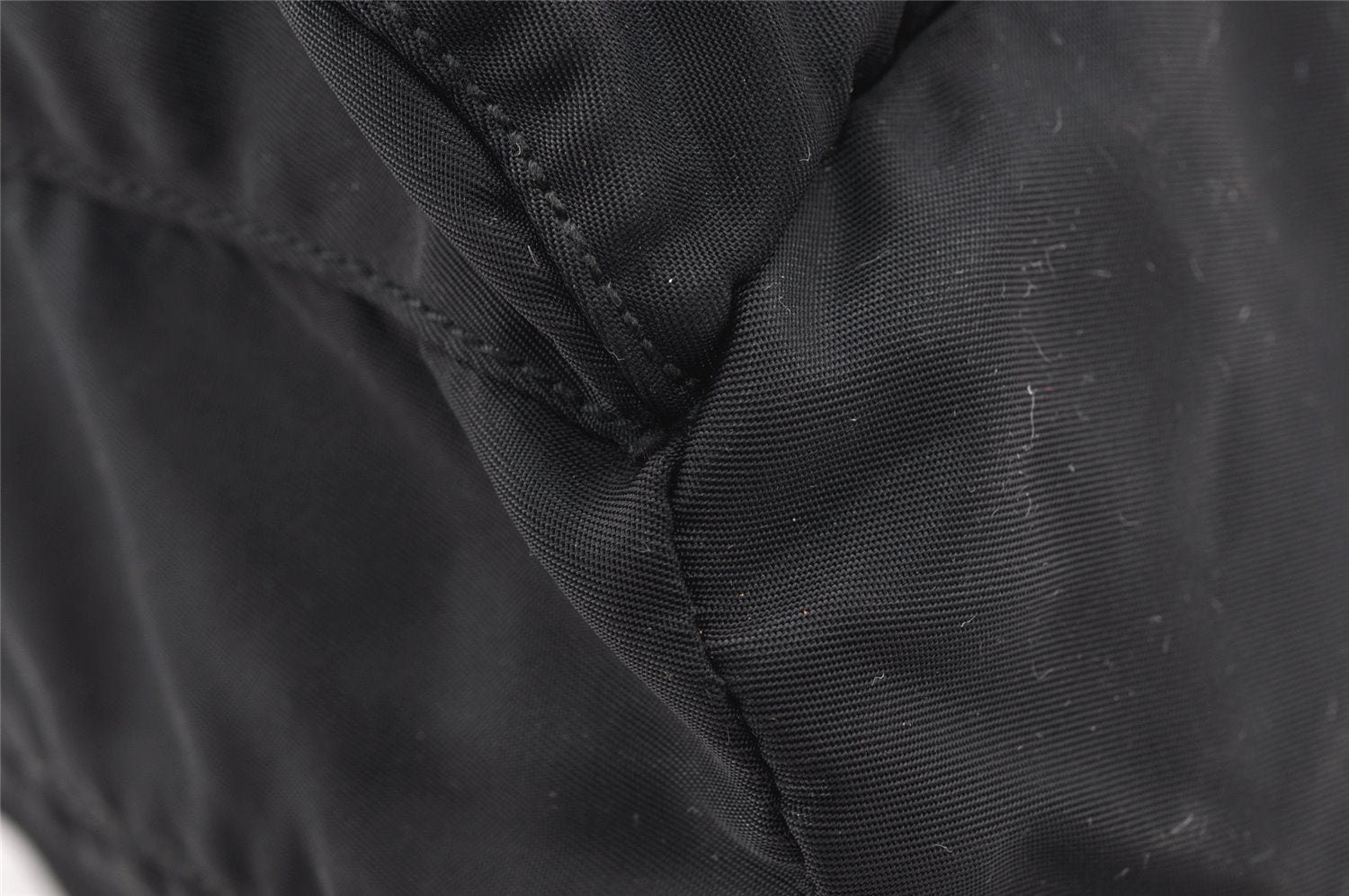 Authentic PRADA Vintage Nylon Tessuto Leather Drawstring Backpack Black 1846I