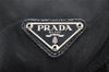 Authentic PRADA Vintage Nylon Tessuto Leather Drawstring Backpack Black 1846I