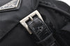 Authentic PRADA Vintage Nylon Tessuto Leather Drawstring Backpack Black 1846I
