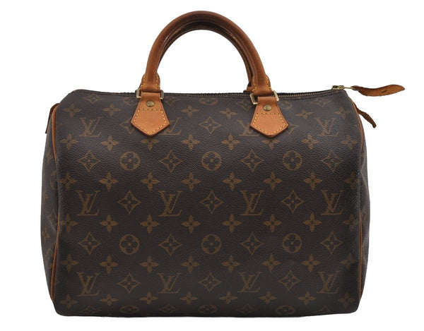 Authentic Louis Vuitton Monogram Speedy 30 Hand Boston Bag M41526 LV 1847I