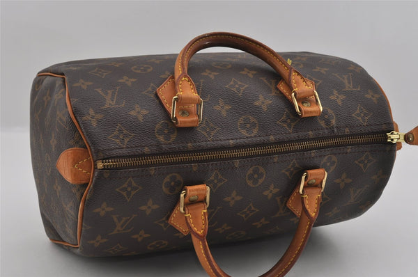 Authentic Louis Vuitton Monogram Speedy 30 Hand Boston Bag M41526 LV 1847I