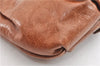 Authentic PRADA Vintage Leather Nappa Clutch Hand Bag Purse Brown 1848G