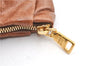 Authentic PRADA Vintage Leather Nappa Clutch Hand Bag Purse Brown 1848G
