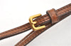 Authentic PRADA Vintage Leather Nappa Clutch Hand Bag Purse Brown 1848G