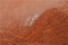 Authentic PRADA Vintage Leather Nappa Clutch Hand Bag Purse Brown 1848G