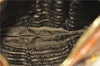 Authentic PRADA Vintage Leather Nappa Clutch Hand Bag Purse Brown 1848G