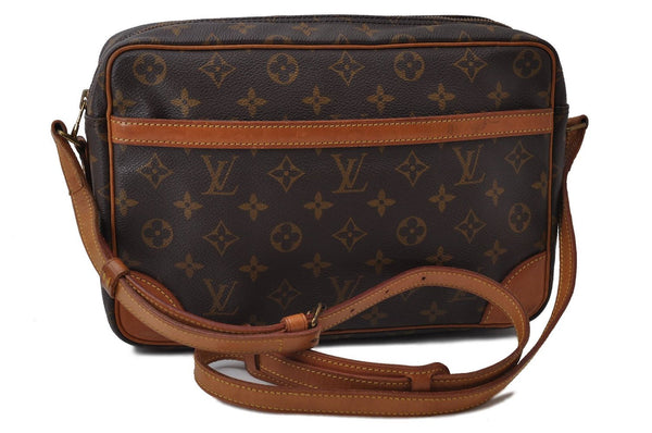 Auth Louis Vuitton Monogram Trocadero 30 Shoulder Cross Body Bag M51272 LV 1849D