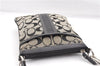Authentic COACH Signature Shoulder Cross Bag Canvas Leather 6016 Black 1849G