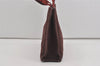 Authentic HERMES Fourre Tout PM Vintage Hand Tote Bag Canvas Wine Red 1849I