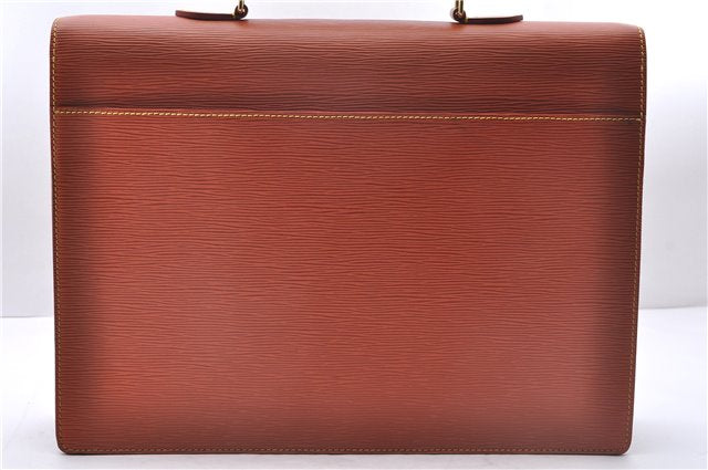 Authentic Louis Vuitton Epi Serviette Conseiller Brown Briefcase M54428 LV 1851E