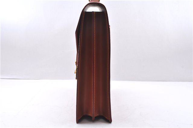 Authentic Louis Vuitton Epi Serviette Conseiller Brown Briefcase M54428 LV 1851E