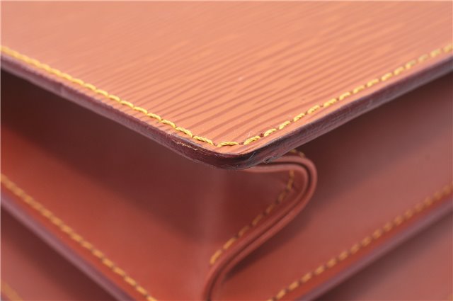 Authentic Louis Vuitton Epi Serviette Conseiller Brown Briefcase M54428 LV 1851E