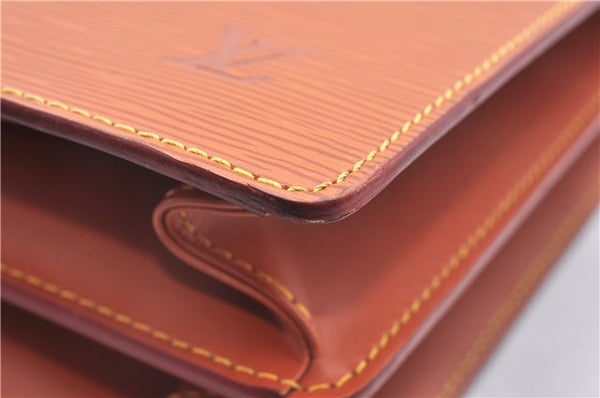 Authentic Louis Vuitton Epi Serviette Conseiller Brown Briefcase M54428 LV 1851E