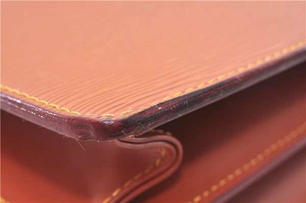 Authentic Louis Vuitton Epi Serviette Conseiller Brown Briefcase M54428 LV 1851E