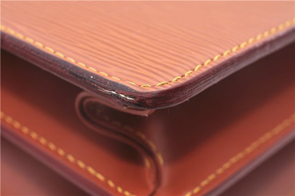 Authentic Louis Vuitton Epi Serviette Conseiller Brown Briefcase M54428 LV 1851E