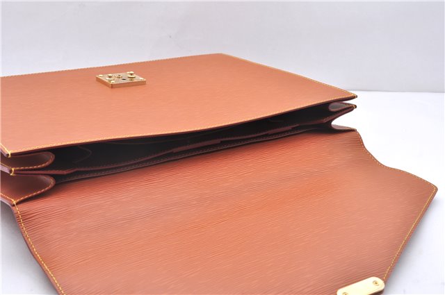 Authentic Louis Vuitton Epi Serviette Conseiller Brown Briefcase M54428 LV 1851E